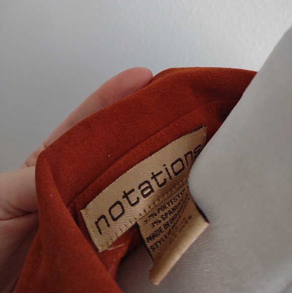 Notations rust brown faux suede 90's jacket M - Picture 4 of 5